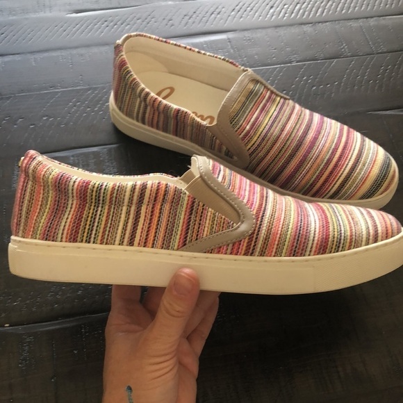 Sam Edelman “Peony” Multi Color Slip On Sneakers Size 9 Fabric Casual Shoes - Picture 11 of 16